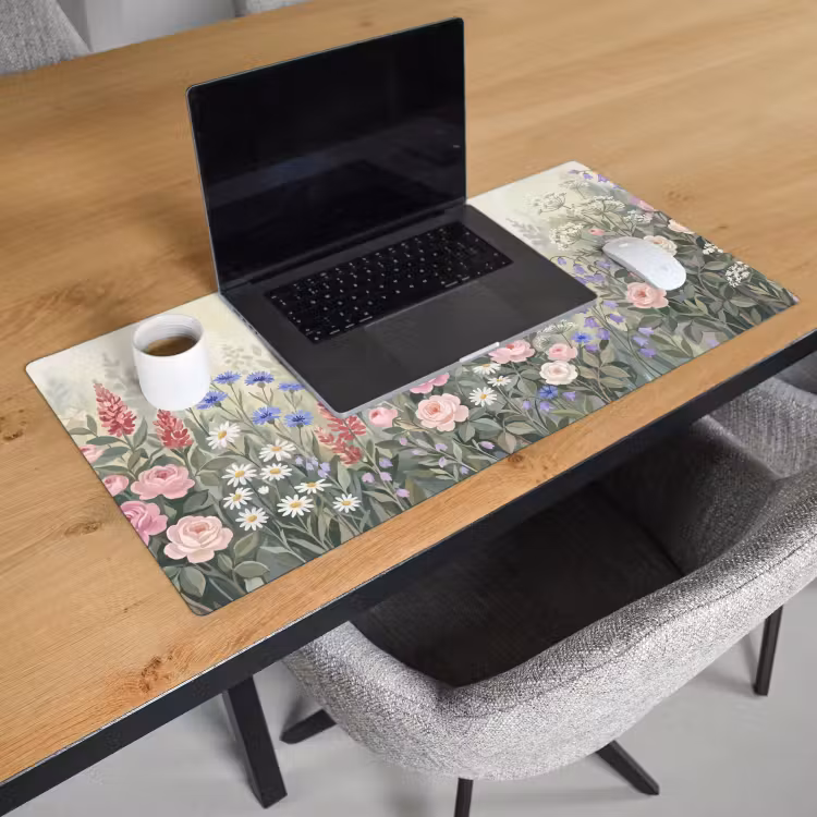 Bureau onderlegger - Bloemen - Tuin - Natuur - Kleurrijk — 3