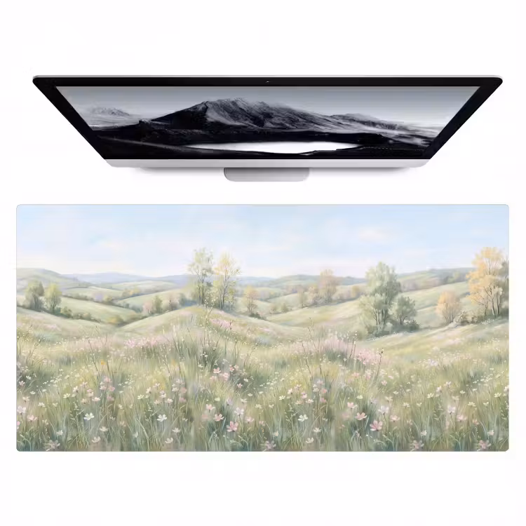 Bureau onderlegger - Bloemen veld - Bloemen - Groen — 1