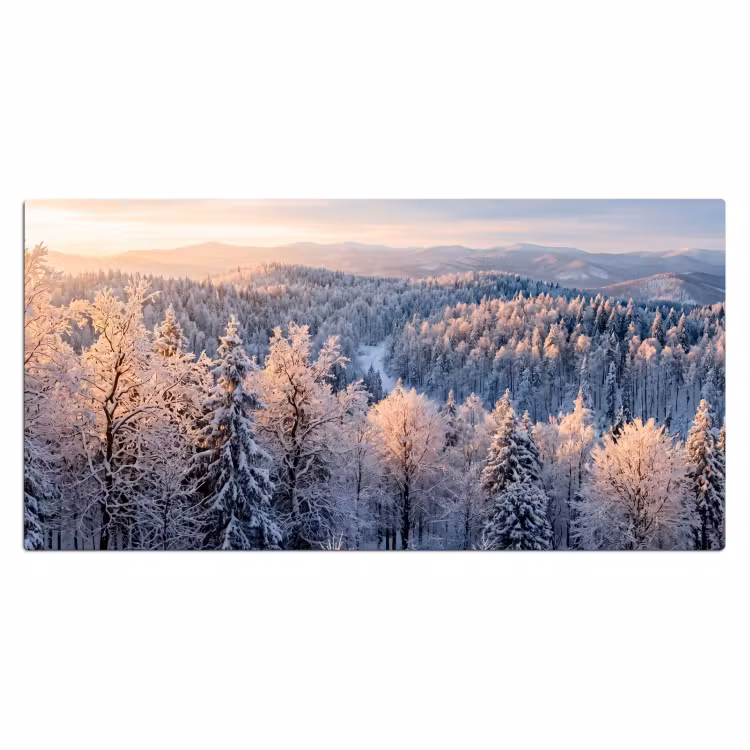 Bureau onderlegger - Bos - Bergen - Goud - Winter - Warm — 2