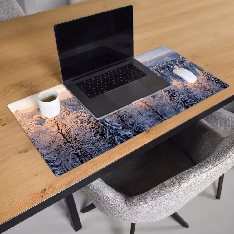 Bureau onderlegger - Bos - Bergen - Goud - Winter - Warm — 3