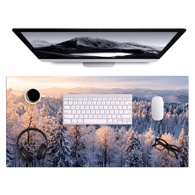 Bureau onderlegger - Bos - Bergen - Goud - Winter - Warm — 4