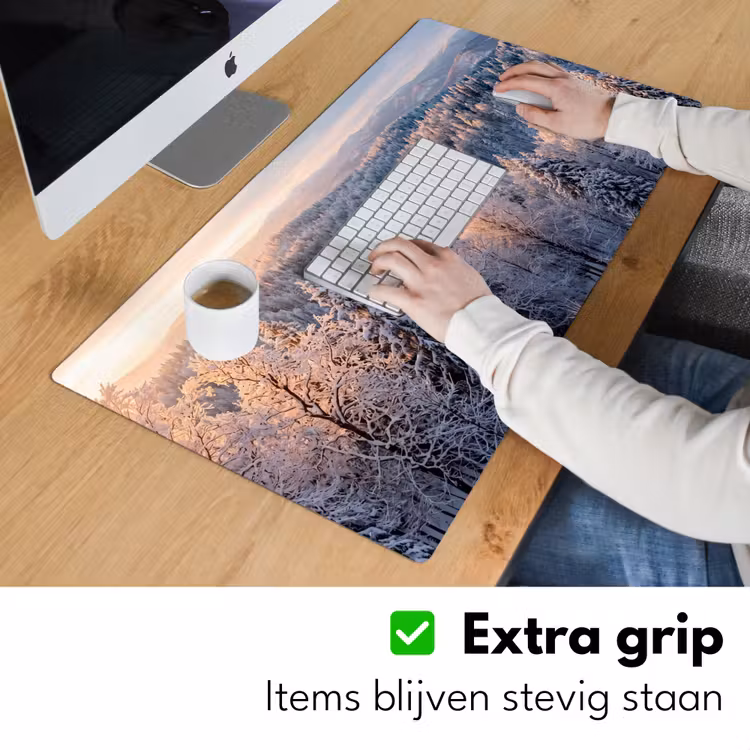 Bureau onderlegger - Bos - Bergen - Goud - Winter - Warm — 6