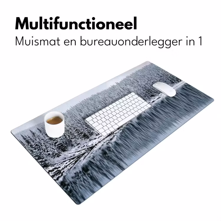 Bureau onderlegger - Bos - Reflectie - Meer - Winter - Serene — 7