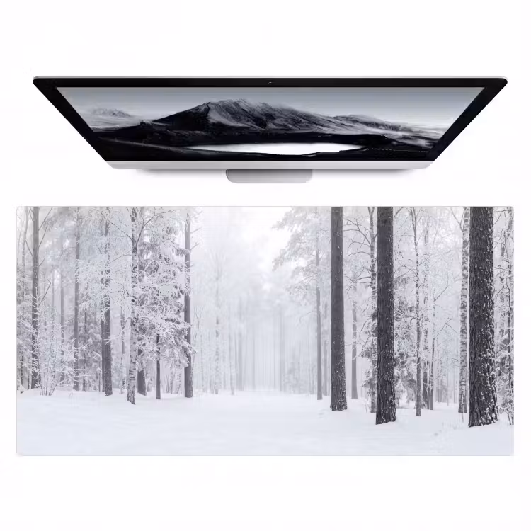 Bureau onderlegger - Bos - Sneeuw - Pad - Winter - Stilte — 1
