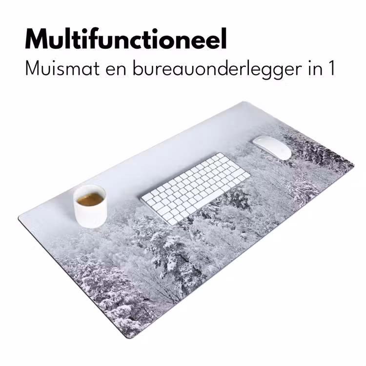 Bureau onderlegger - Bos - Sneeuw - Winter - Natuur - Wit — 7