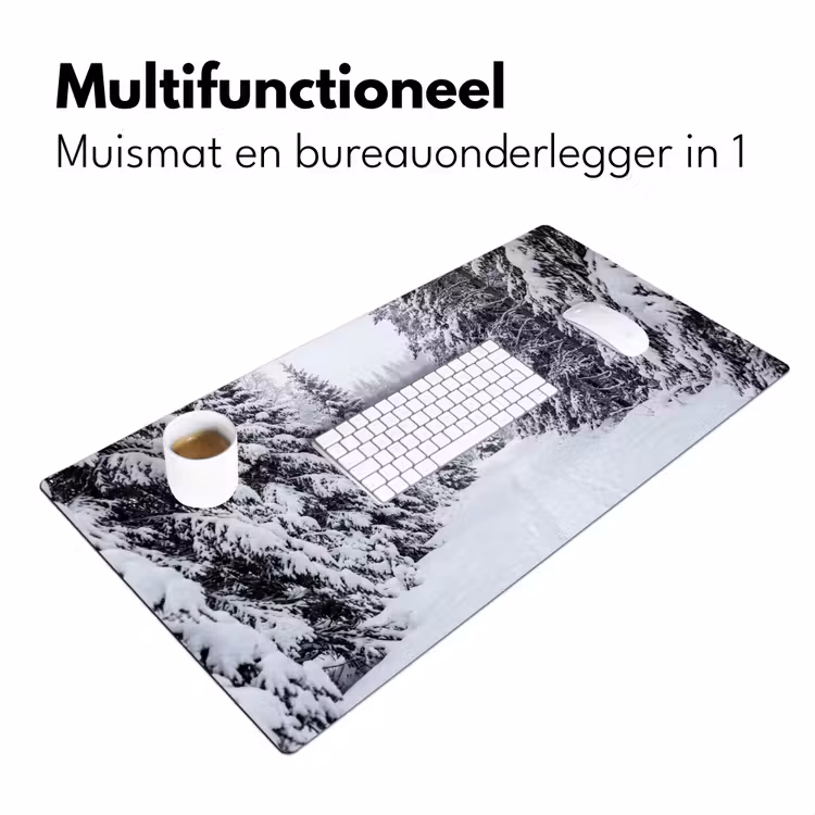 Bureau onderlegger - Bos - Winter - Sneeuw - Pad - Natuur — 7