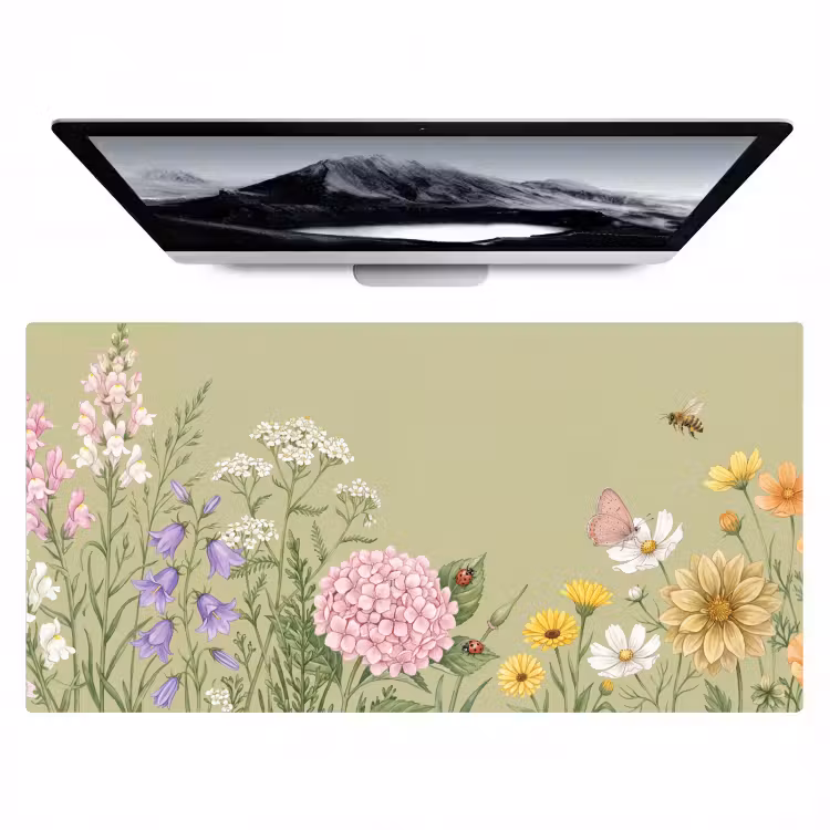 Bureau onderlegger - Botanisch - Bloemen - Kleurrijk — 1