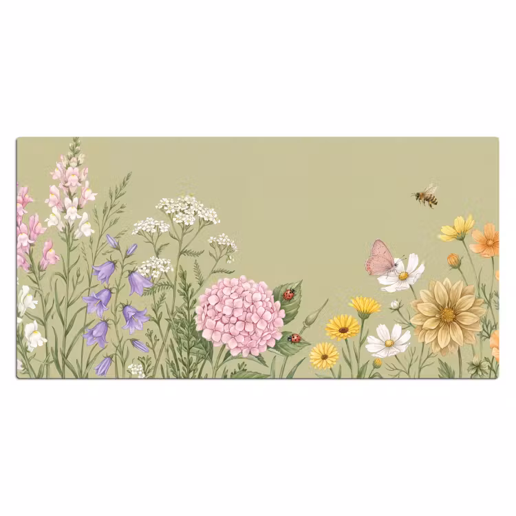 Bureau onderlegger - Botanisch - Bloemen - Kleurrijk — 2