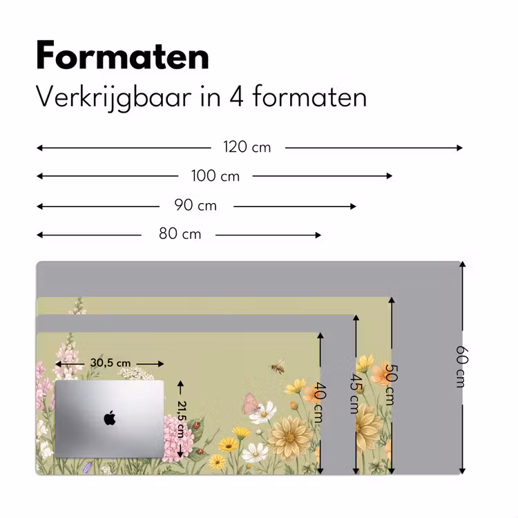 Bureau onderlegger - Botanisch - Bloemen - Kleurrijk — 8
