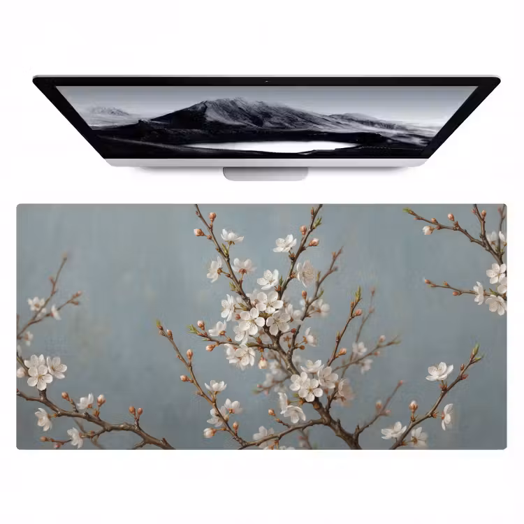 Bureau onderlegger - Botanisch - Stilleven - Blauw — 1