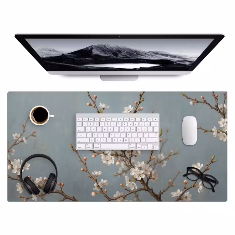 Bureau onderlegger - Botanisch - Stilleven - Blauw — 4