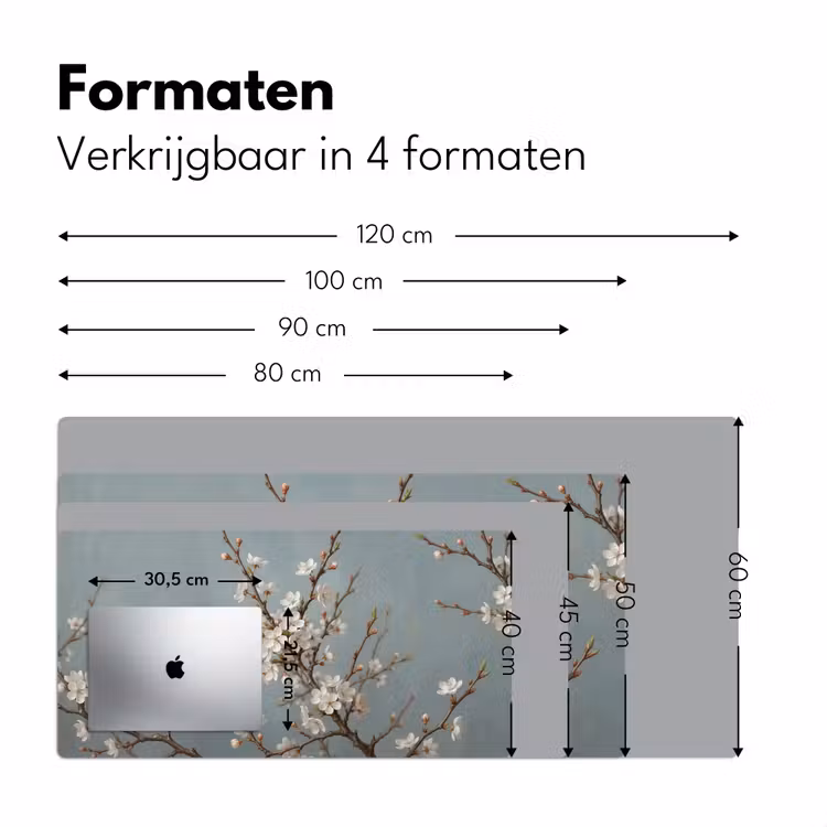 Bureau onderlegger - Botanisch - Stilleven - Blauw — 8