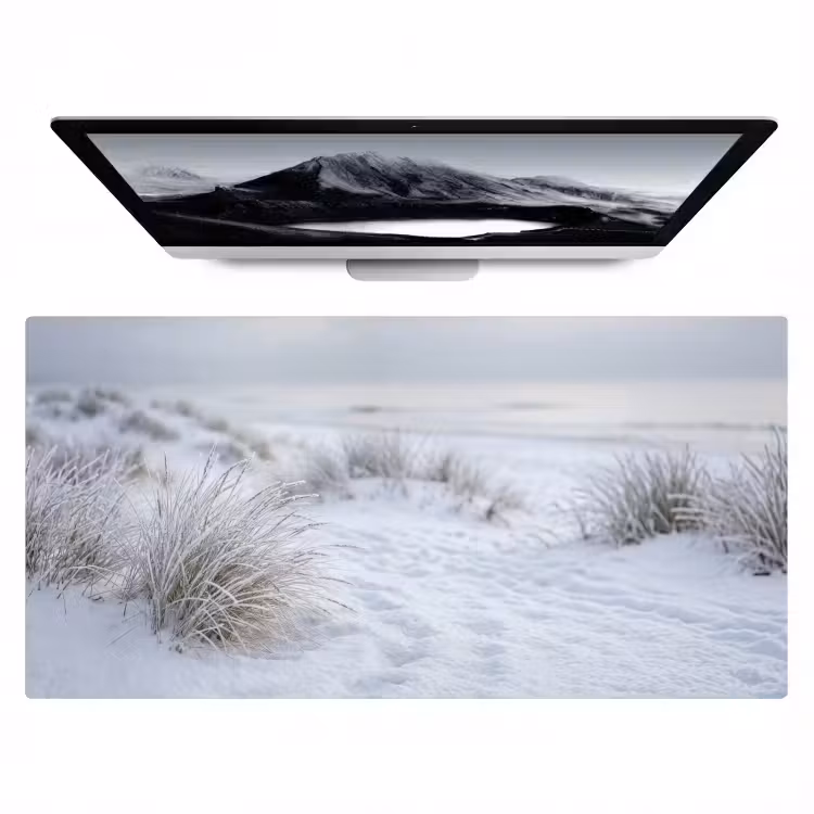 Bureau onderlegger - Duinen - Sneeuw - Strand - Winter - Serene — 1