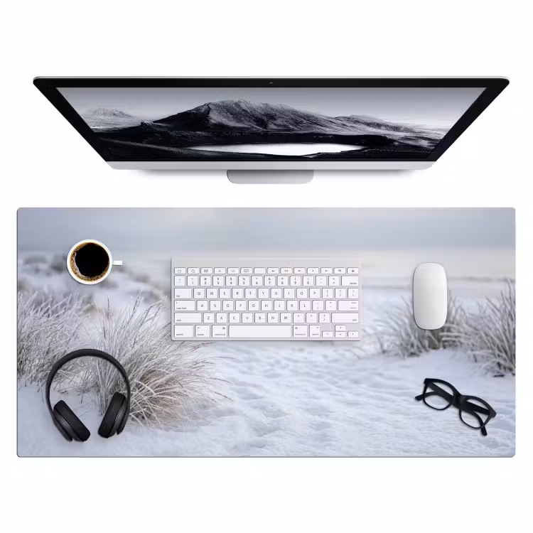 Bureau onderlegger - Duinen - Sneeuw - Strand - Winter - Serene — 4