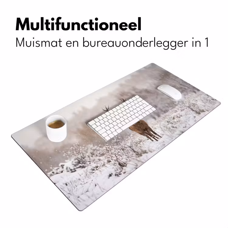 Bureau onderlegger - Edelhert - Bos - Sneeuw - Winter - Majestueus — 7