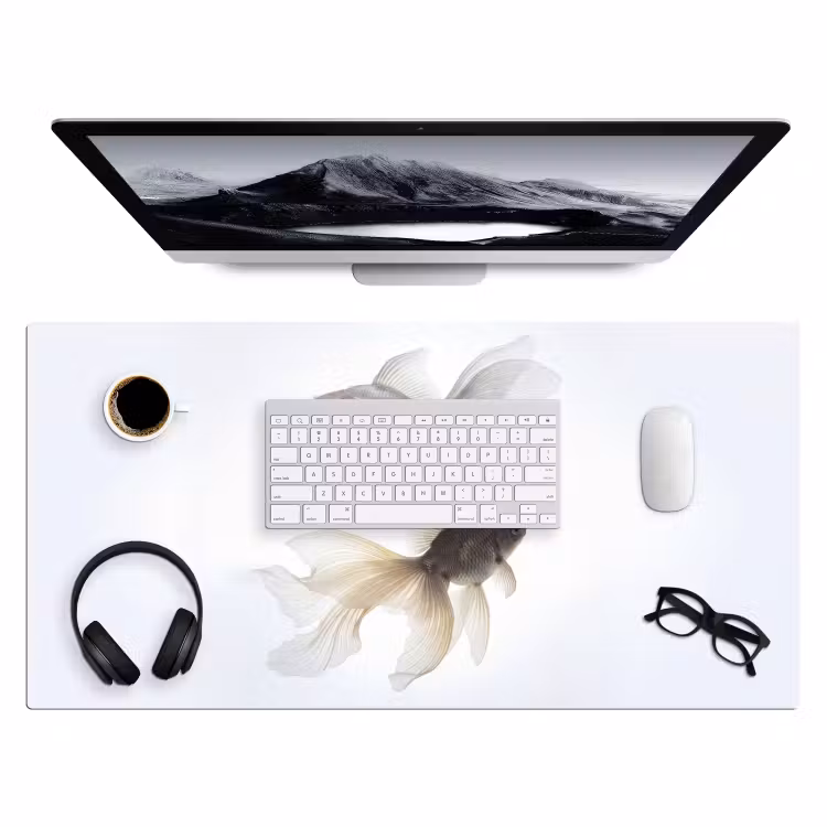 Bureau onderlegger - Goudvissen - Modern - Wit — 4