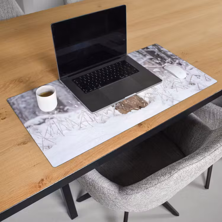 Bureau onderlegger - Hert - Sneeuw - Bos - Dieren - Vertederend — 3
