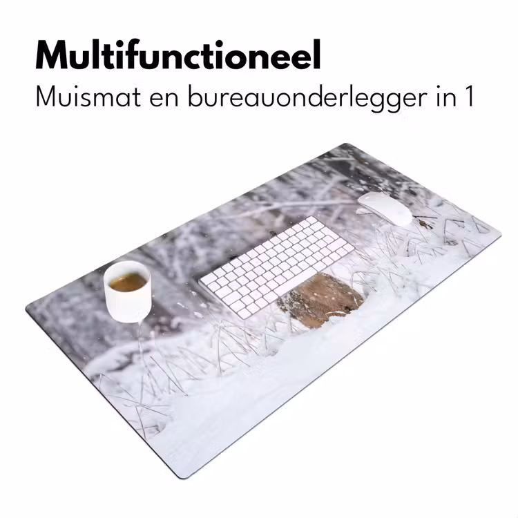 Bureau onderlegger - Hert - Sneeuw - Bos - Dieren - Vertederend — 7