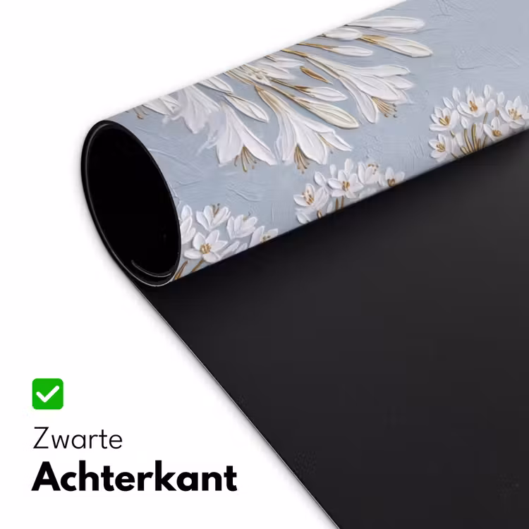 Bureau onderlegger - Illustratie - Bloemen - Blauw — 5