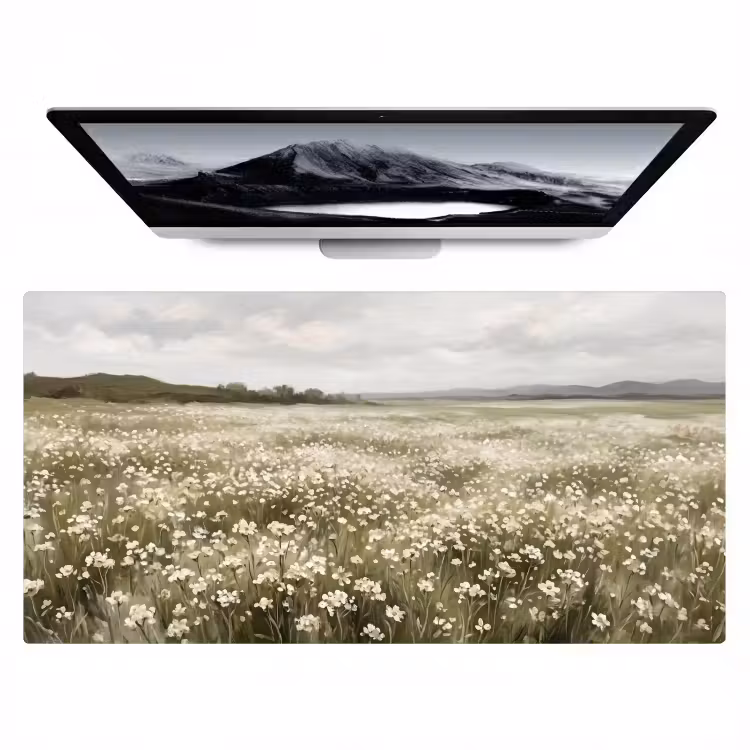 Bureau onderlegger - Illustratie - Landschap - Wit — 1