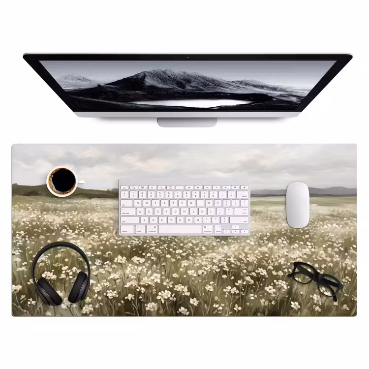 Bureau onderlegger - Illustratie - Landschap - Wit — 4