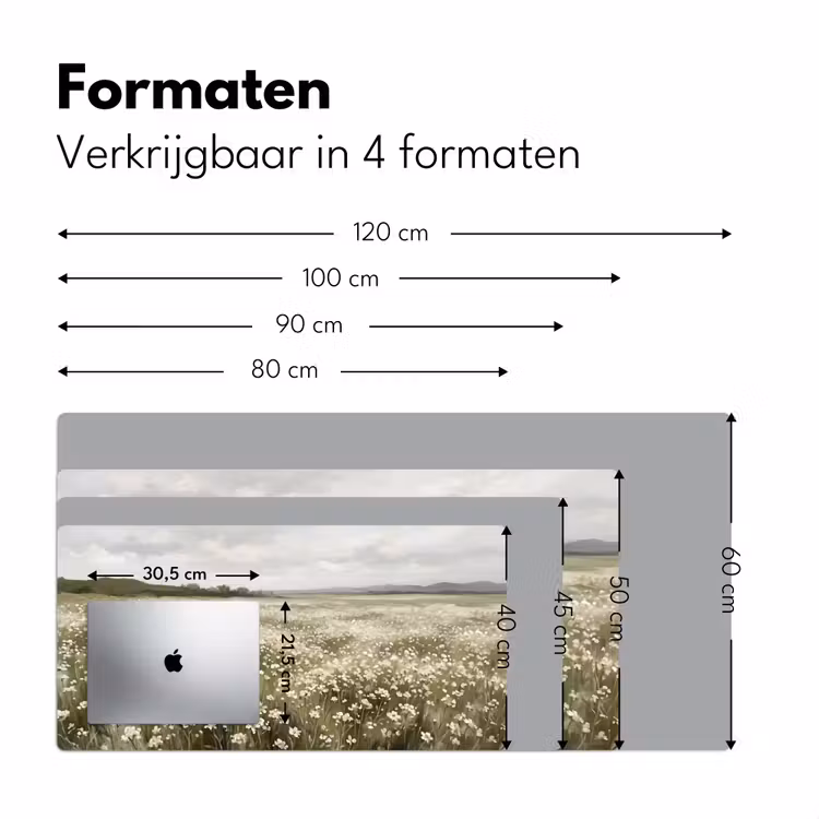 Bureau onderlegger - Illustratie - Landschap - Wit — 8