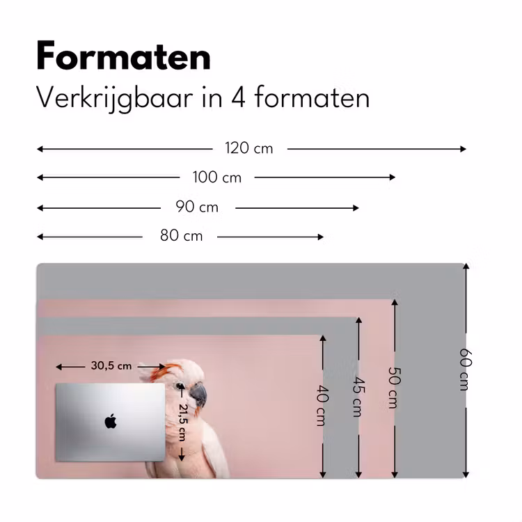 Bureau onderlegger - Kaketoe - Portret - Roze — 8