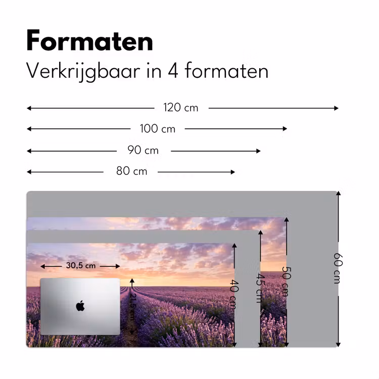 Bureau onderlegger - Landschap - Lavendelveld - Paars — 8