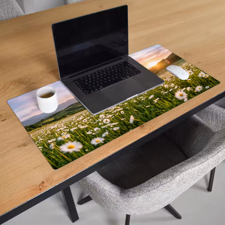 Bureau onderlegger - Madelief - Veld - Heuvels - Groen — 3