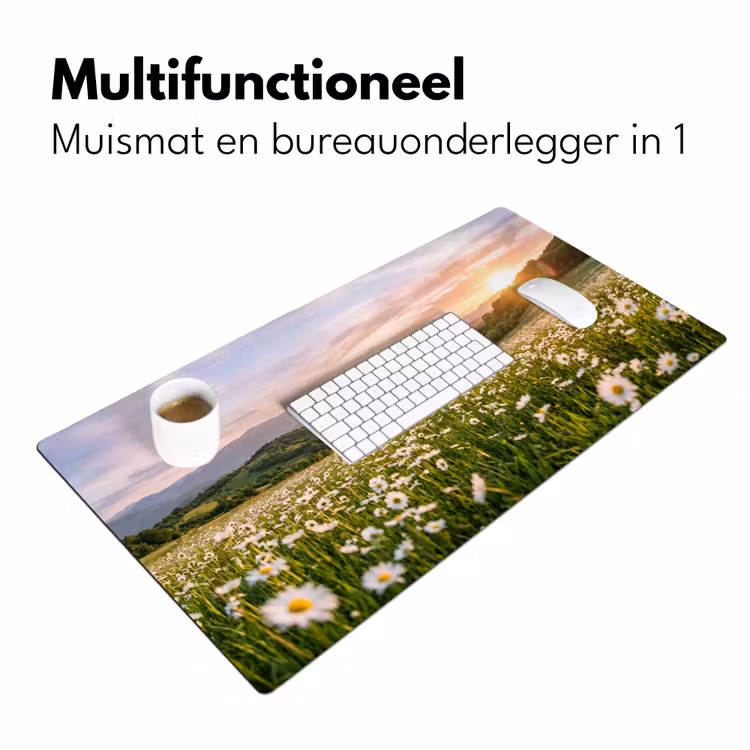 Bureau onderlegger - Madelief - Veld - Heuvels - Groen — 7