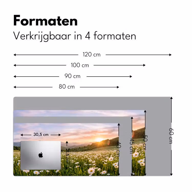 Bureau onderlegger - Madelief - Veld - Heuvels - Groen — 8