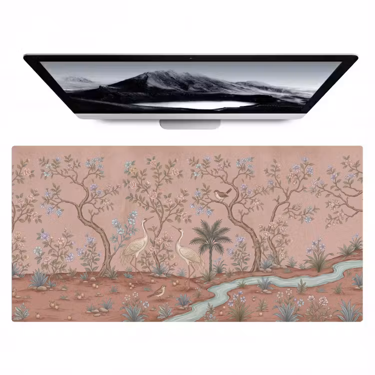 Bureau onderlegger - Nostalgisch - Reigers - Roze — 1