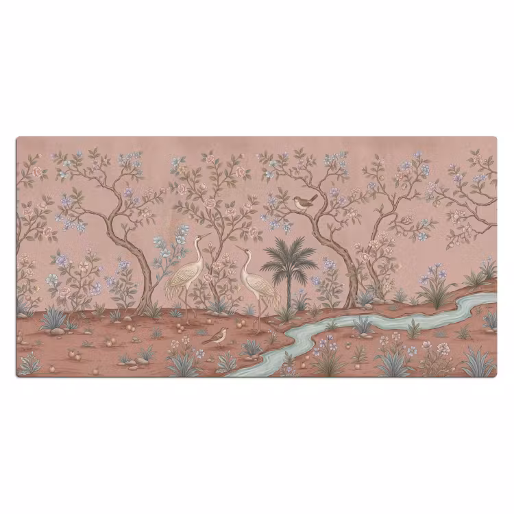 Bureau onderlegger - Nostalgisch - Reigers - Roze — 2