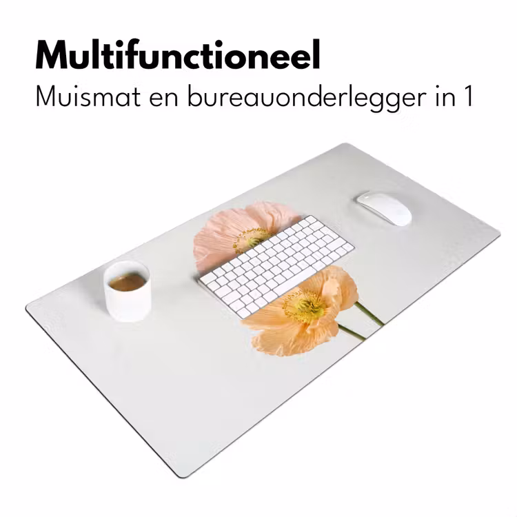 Bureau onderlegger - Papavers - Botanisch - Roze — 7
