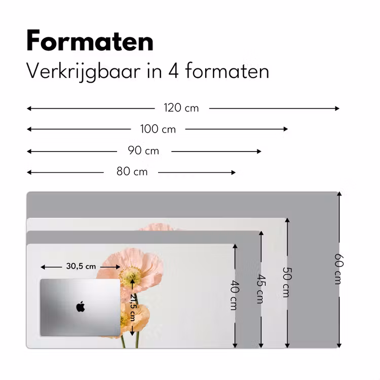 Bureau onderlegger - Papavers - Botanisch - Roze — 8
