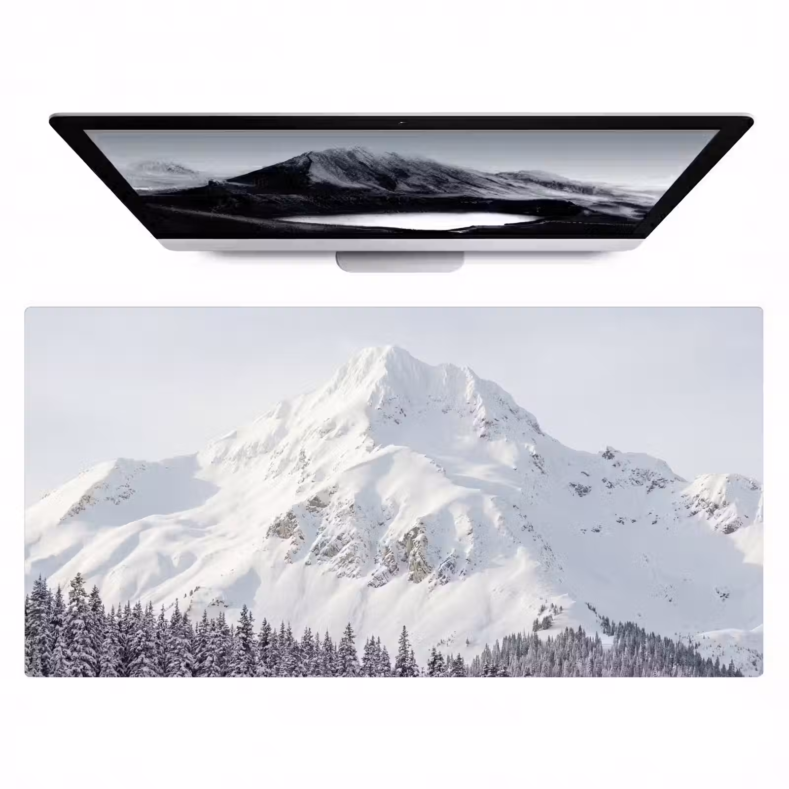 Bureau onderlegger - Berg - Sneeuw - Winter - Natuur - Wit — 1