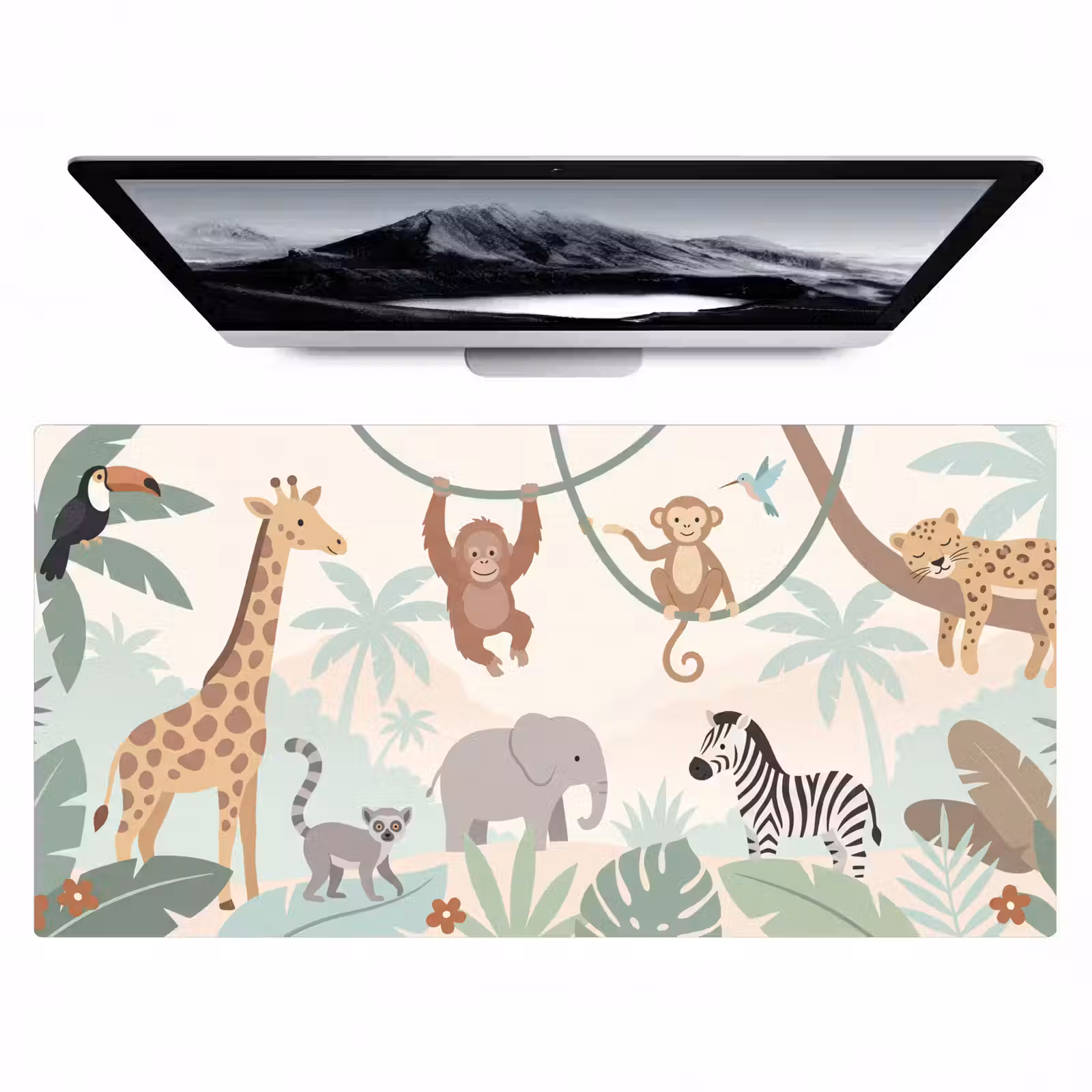 Bureau onderlegger - Jungle - Dieren - Groen — 1