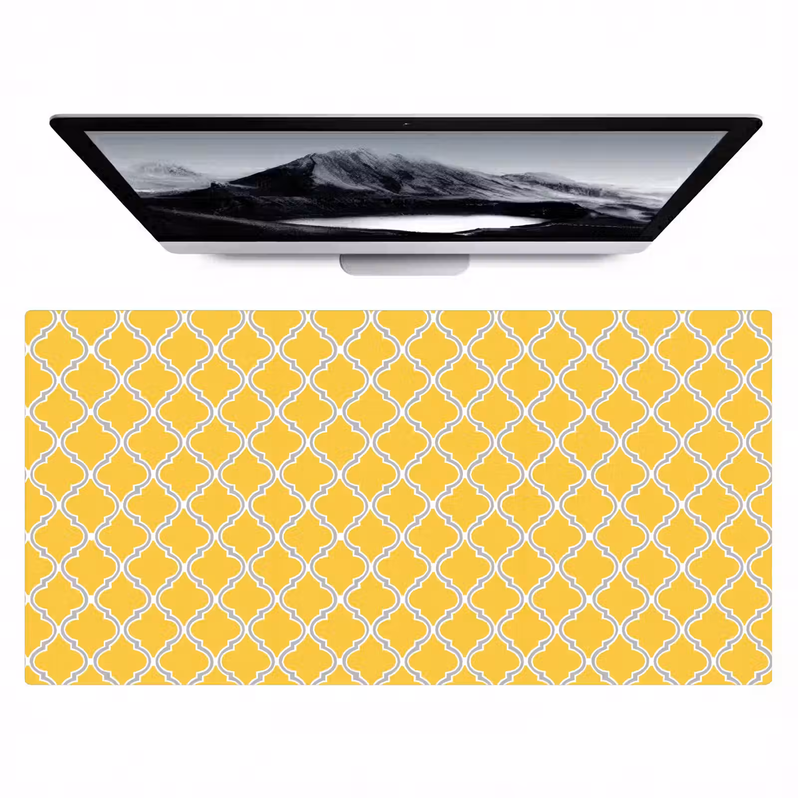 Bureau onderlegger - Lantaarn - Arabesk - Elegant - Geel — 1