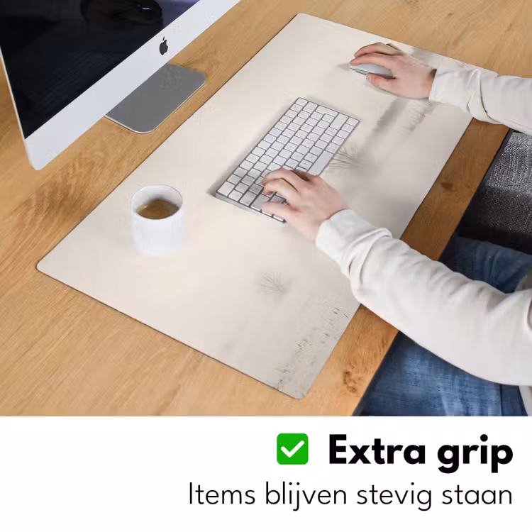 Bureau onderlegger - Boom - Mist - Sneeuw - Winter - Minimalistisch — 6