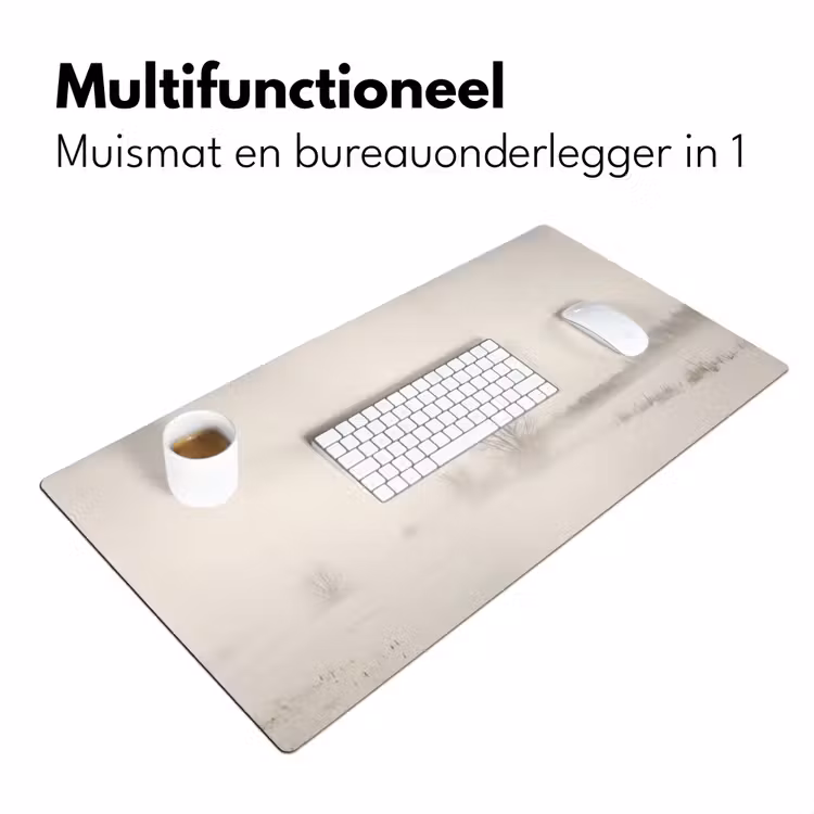 Bureau onderlegger - Boom - Mist - Sneeuw - Winter - Minimalistisch — 7