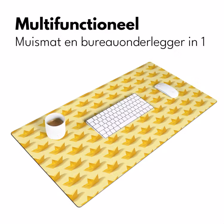 Bureau onderlegger - Bootjes - Origami - Creatief - Geel — 7