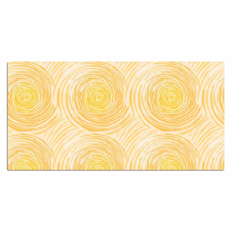 Bureau onderlegger - Cirkels - Abstract - Artistiek - Geel — 2