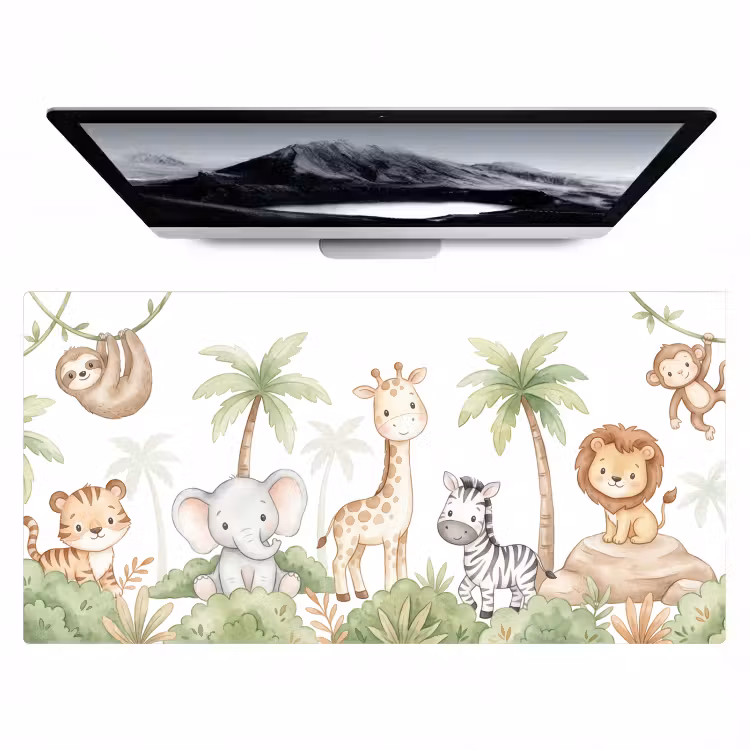 Bureau onderlegger - Dieren - Jungle - Pastel — 1