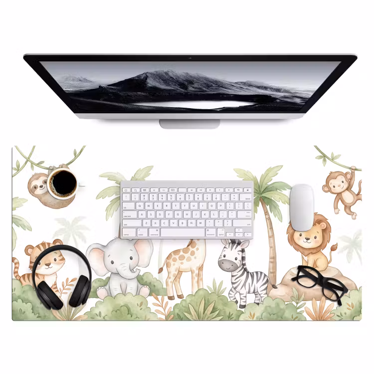 Bureau onderlegger - Dieren - Jungle - Pastel — 4