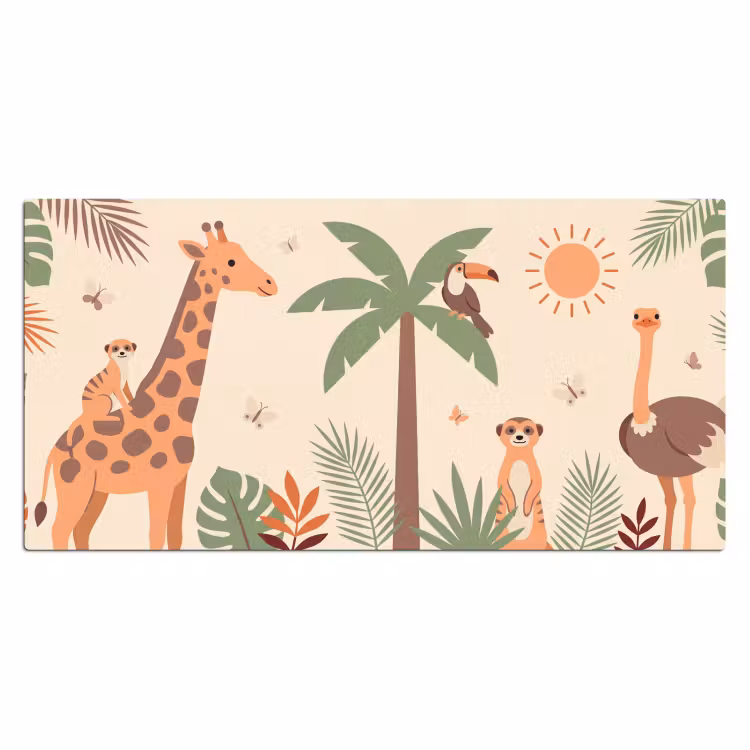 Bureau onderlegger - Dieren - Tropisch - Safari - Kleurrijk — 2