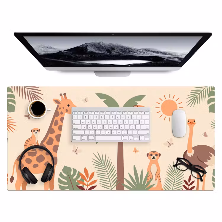 Bureau onderlegger - Dieren - Tropisch - Safari - Kleurrijk — 4
