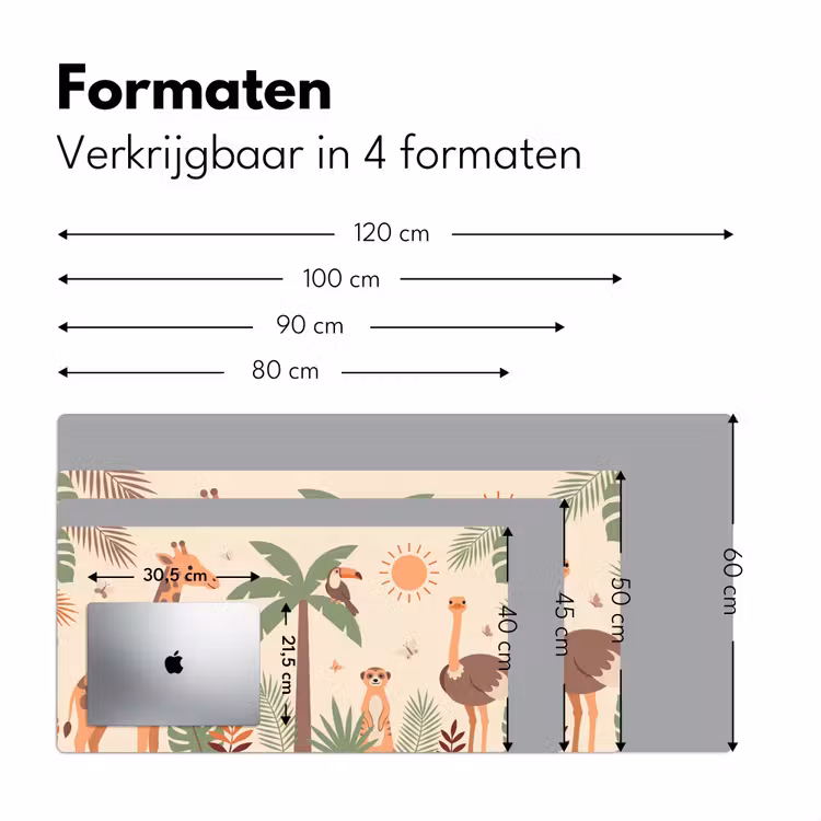 Bureau onderlegger - Dieren - Tropisch - Safari - Kleurrijk — 8