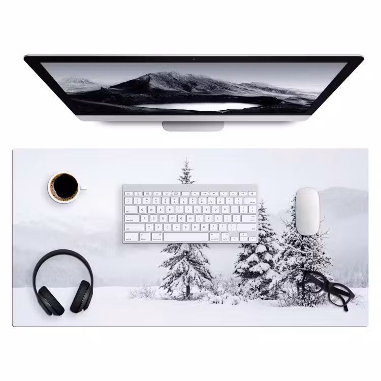 Bureau onderlegger - Fijnsparren - Sneeuw - Winter - Landschap - Stilte — 4