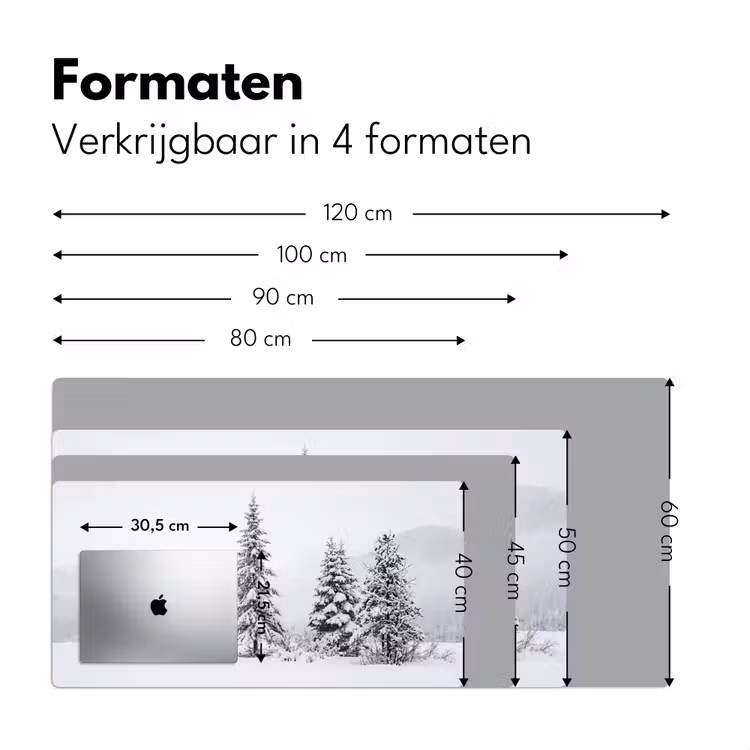 Bureau onderlegger - Fijnsparren - Sneeuw - Winter - Landschap - Stilte — 8