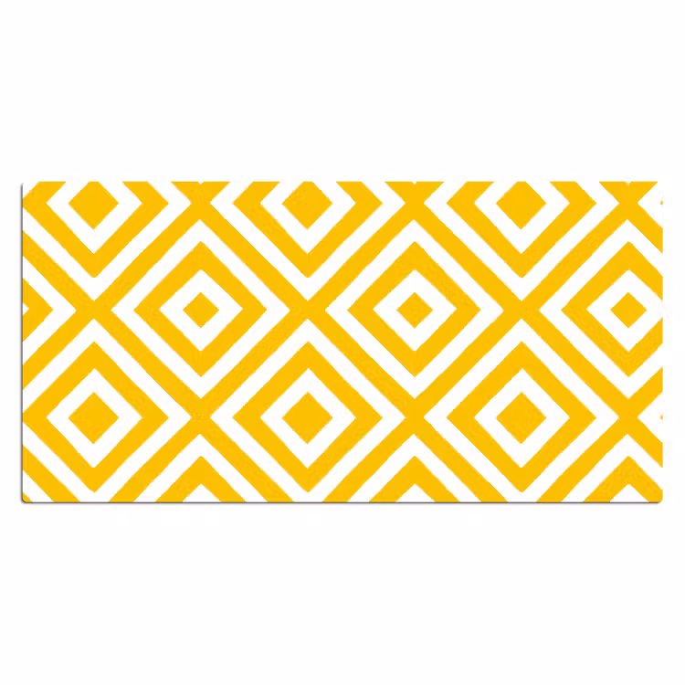 Bureau onderlegger - Geometrisch - Lijnen - Modern - Geel - Wit — 2